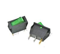 10pcs/lot Rocker Switch Rice Cooker Frying Pan Small Ship Type Electrical Power Supply Push Button KCD3 Lamp 2/3 Pins IDGTTLDF(C (10PCS))