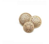 10Pcs/Lot Round Vintage Metal Flower Pattern Buttons for Clothing Sewing Knitting Supplies DIY Decorative Garment Coat Buttons-D-20MM