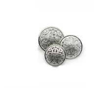 10Pcs/Lot Round Vintage Metal Flower Pattern Buttons for Clothing Sewing Knitting Supplies DIY Decorative Garment Coat Buttons-C-15MM