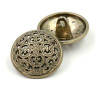 10Pcs/Lot Round Vintage Metal Flower Pattern Buttons for Clothing Sewing Knitting Supplies DIY Decorative Garment Coat Buttons