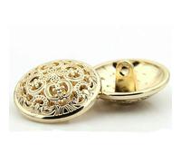 10Pcs/Lot Round Vintage Metal Flower Pattern Buttons for Clothing Sewing Knitting Supplies DIY Decorative Garment Coat Buttons