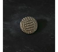 10pcs/lot Shank Button Vintage Woven Design Black Buttons for Clothing 20mm Round Golden Buttons for Coats-Gold-15mm-10pcs