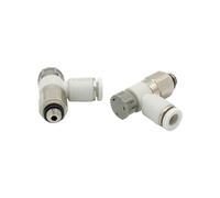10Pcs/lot Speed Controller with One-Touch Fitting Meter-Out Throttle Valve Pneumatic Fitting AS1201F AS2201F 3201F(AS4201F-04-10SA)