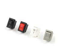 10PCS/LOT SPST ON/OFF Boat Rocker Switch 2Pin 10 * 15mm 3A 250V AC KCD101 Snap-in Rocker Switches Black Red White Gray IDGTTLDF(2Pin Black Black)