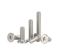 10pcs/lot Stainless Steel Cross Ultra Thin Super Low Flat Wafer Head Screw Bolt M1.4 M1.6 M2 M2.5 M3 M4 M5 M6 M8(4mm x10pcs,M2.5)