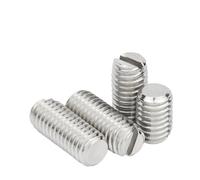10pcs/lot Stainless steel slotted set screw with flat point M1.6 M2 M2.5 M3 M4 M5 M6 M8 DIN551(6mm x10pcs)