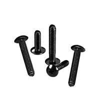 10pcs/lot TM Screws M2 M2.5 M3 M3.5 M4 M5 M6 Black Plated Electronic Carbon Steel Screws Truss Head Mushroom Head Screw(5mm x10pcs,M2.5)