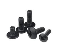 10pcs/lot TM Screws M2 M2.5 M3 M3.5 M4 M5 M6 Black Plated Electronic Carbon Steel Screws Truss Head Mushroom Head Screw(3mm x10pcs,M2.5)
