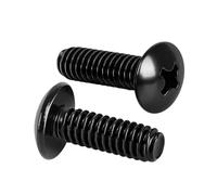 10pcs/lot TM Screws M2 M2.5 M3 M3.5 M4 M5 M6 Black Plated Electronic Carbon Steel Screws Truss Head Mushroom Head Screw(18mm x10pcs,M4)