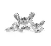 10pcs/lot Wing Nuts M3 M4 M5 M6 M8 M10 M12 Stainless Steel/Zinc Plated Wing Nuts Hand Tighten Nut DIN315(Stainless,M4)