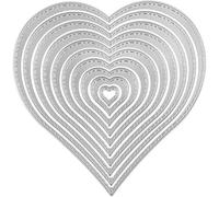 10pcs Love Heart Cutting Dies for Card Making,Cutting Dies Cut Stencils for DIY Scrapbooking Photo Album Decorative Embossing Paper Dies for Card Making Templated