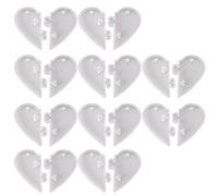 10Pcs Lovers Love Pendant Crystal Epoxy Silicone Heart to Hearts Shaped Keyring Jewelry Making Tool Pendant Molds for Resin Casting Epoxy Jewelry Making