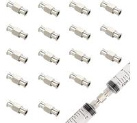 10pcs Luer Lock Adapter Coupler Luer Lock Syringe Adapter Nickel Plated Brass Luer Lock Connector Female to Female Transfer From Syringe to Syringe (4mm Calibre)