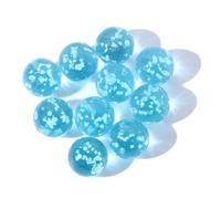 10pcs Luminous Glass Balls 12mm Cream Console Game Pinball Machine Cattle Small Marbles Pat Toy Beads(Blue1)
