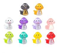 10Pcs Luminous Mini Resin Animals Tiny Resin Animals, Glow in The Dark Mini Snake Figurines to Hide Around The Office Home for Garden Miniatures Fairy Garden Accessories Crafts Micro Landscape Decor
