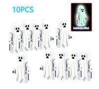 10Pcs Luminous Vitruvius /Ghost Minifigure Blocks Toy Collection Fit Lego Halloween Decoration