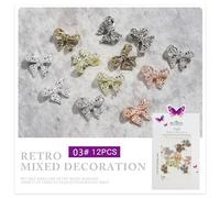10Pcs Luxury 3D Alloy Art Rhinestones Crystal Dangle Manicure Jewelry Diamonds