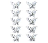 10Pcs Luxury 3D Alloy Art Rhinestones Crystal Dangle Manicure Jewelry Diamonds