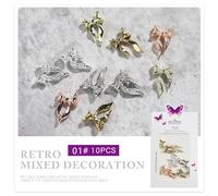 10Pcs Luxury 3D Alloy Rhinestones Crystal Dangle Manicure Jewelry Diamonds