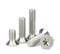 10pcs M1.4 M1.6 M2 M2.5 M3 M4 M5 M6 M8 304 A2-70 Stainless Steel Six Lobe Torx Flat Countersunk Head Screw Bolt(M8 (10pcs),30mm)