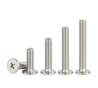10Pcs M1.4 M1.6 M2 M2.5 M3 M4 M5 M6 M8 304 Stainless Steel CM Cross Ultra Thin Super Low Flat Wafer Head Screw Bolt(M5,18mm x10pcs)