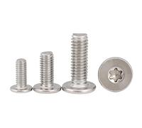 10pcs M1.6 M2 .5 M3 M4 M5 M6 M8 304 Stainless Steel CM Six-Lobe Torx Ultra Thin Super Low Flat Wafer Head Screw Bolt(5mm x10pcs,M5)