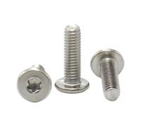 10pcs M1.6 M2 M2.5 M3 M4 304 Stainless Steel CM Six-Lobe Torx Ultra Thin Super Low Flat Wafer Head Screw Bolt(5mm,M2 (10pcs))