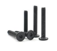 10pcs M1.6 M2 M2.5 M3 M4 CM Black 304 Stainless Steel Torx Six-Lobe Ultra Thin Super Low Flat Wafer Head Screw Bolt(35mm,M4 10pc)