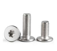 10Pcs M1.6 M2 M2.5 M3 M4 M5 M6 M8 304 Stainless Steel CM Six-Lobe Torx Ultra Thin Super Low Flat Wafer Head Screw Digital Bolt(M5 (10pcs),12mm)