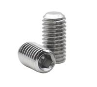 10pcs M1.6 M2 M3 M4 M5 M6 M8 M10 304 Stainless Steel Hex Socket Set Screw Cup Point DIN916 Headless Hexagon Socket Grub Screws(3mm,M3 (10pcs))