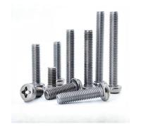 10PCS M1 M1.2 M1.4 M1.6 M2 M2.5 M3 M4 M5 M6 M8 X 3 4 5 6 8 10 12-50mm TA2 GR2 Titanium Button Pan Head Screw Bolts(M1.6x6mm)