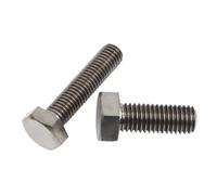 10pcs M10 External Hex Head Screws - Bright Alloy Flat Head Bolts for Applications(M10x55)
