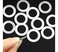 10PCS M10x16x0.1mm Shim Washers, Metal Ultrathin Plain Gasket, Super Ultra Thin Flat Crush Washer Assortment Set, Good Wear Resistance, 304 Stainless Steel Shims Kit Assorted for Precise Fit