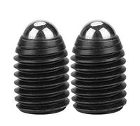 10pcs M12 Ball Plunger, Screw Thread Hex Socket Carbon Steel Ball Spring Plungers Set, Black Oxidized Finish (M12*16(10PCS))