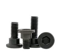 10Pcs M2.5 M3 12.9 High-strength Carbon Steel Stepped Hexagonal Small Plug Screws Model Shoulder Bolt Pressure Plate Positioning Screw Fasteners Screws(4mm,M3 (10Pcs))