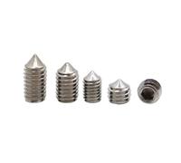 10PCS M2 .5 M3 M4 M5 304 Stainless Steel DIN914 Hexagon Socket Set Screw Cone Point Grub(5mm,M2 10pcs)
