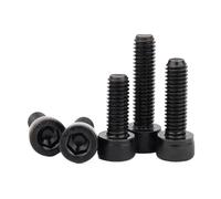 10pcs M2.5 M3 M4 M5 M6 M8 Grade 12.9 Black Hexagon Hex Socket Head Cap Screw Bolt L=5-50mm(12mm,M5(10pcs))