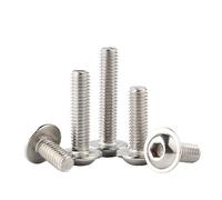 10pcs M2 .5 M3 M4 M5 M6 M8 M10 A2-70 Stainless Steel Hexagon Socket Button Head Screws With Collar Bolt(4mm x10pcs,M2)