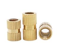 10pcs M2 .5 M3 M4 M5 M6 M8 M10 Solid Brass Copper Thread Injection Molding Knurl Embedded Insert Nut Nutsert_18MM(M3(OD 4.5MM)-4MM)