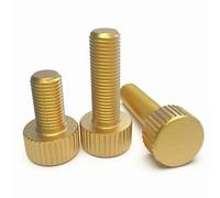 10Pcs M2.5x3mm Brass Thumb Screw, Knurled Head Knob Manual Adjustment Bolt, Fully Threaded, Fasteners for Carriage, Mechanical Components, Electronic Equipment