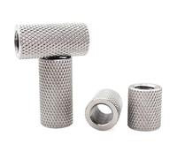 10pcs M2 M2.5 304 Stainless Steel Knurled Thumb Nut Low Profile Flat Head Hand-Tightening Nut(12mm,M2.5xOD 5mm(10pcs))