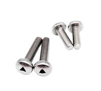 10pcs M2 M3 M4 A2-70 304 Stainless Steel Triangle Socket Triangular Slotted Round Pan Flat Countersunk Head Security Screw Bolt(Round head,M3x6mm)