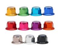 10Pcs M2-M8 Anodized Aluminium Hex Flange Nylock Self-locking Nut(Purple,M4 (10pcs))