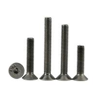 10pcs M2M2.5M3 10.9 Grade Carbon Steel Black Nickel DIN7991 Hexagon Hex Socket Flat Head Countersunk Screw Furniture Screws(8mm,M3-10pcs)
