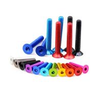 10pcs M3 aluminum 7075 screw M3*6/8/10/12/14/16/18 Aluminum hex socket countersunk head screw(6mm,Gold)