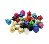 10pcs M3 Aluminum Step Thumb Screw Computer Case Knurled Hand Screws Anodized 11 Colors(Silver)