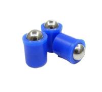 10pcs M3-M10 Ball Plunger Spring Plungers Step Smooth Model with Collar and Ball Stainless Steel Brass Plastic POM(Plastic Blue,D4-L5 10pcs)