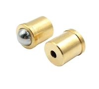 10pcs M3-M10 Ball Plunger Spring Plungers Step Smooth Model with Collar and Ball Stainless Steel Brass Plastic POM(Brass,D10-L13 10pcs)
