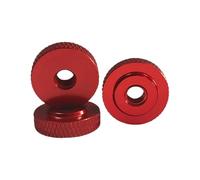 10pcs M3 M4 M5 colorful aluminum alloy thumb nut five type color small step aluminum alloy thin knurling hand nut(10pcs Red,D21 M3)