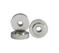 10pcs M3 M4 M5 colorful aluminum alloy thumb nut five type color small step aluminum alloy thin knurling hand nut(10pcs Silver,D22 M4)